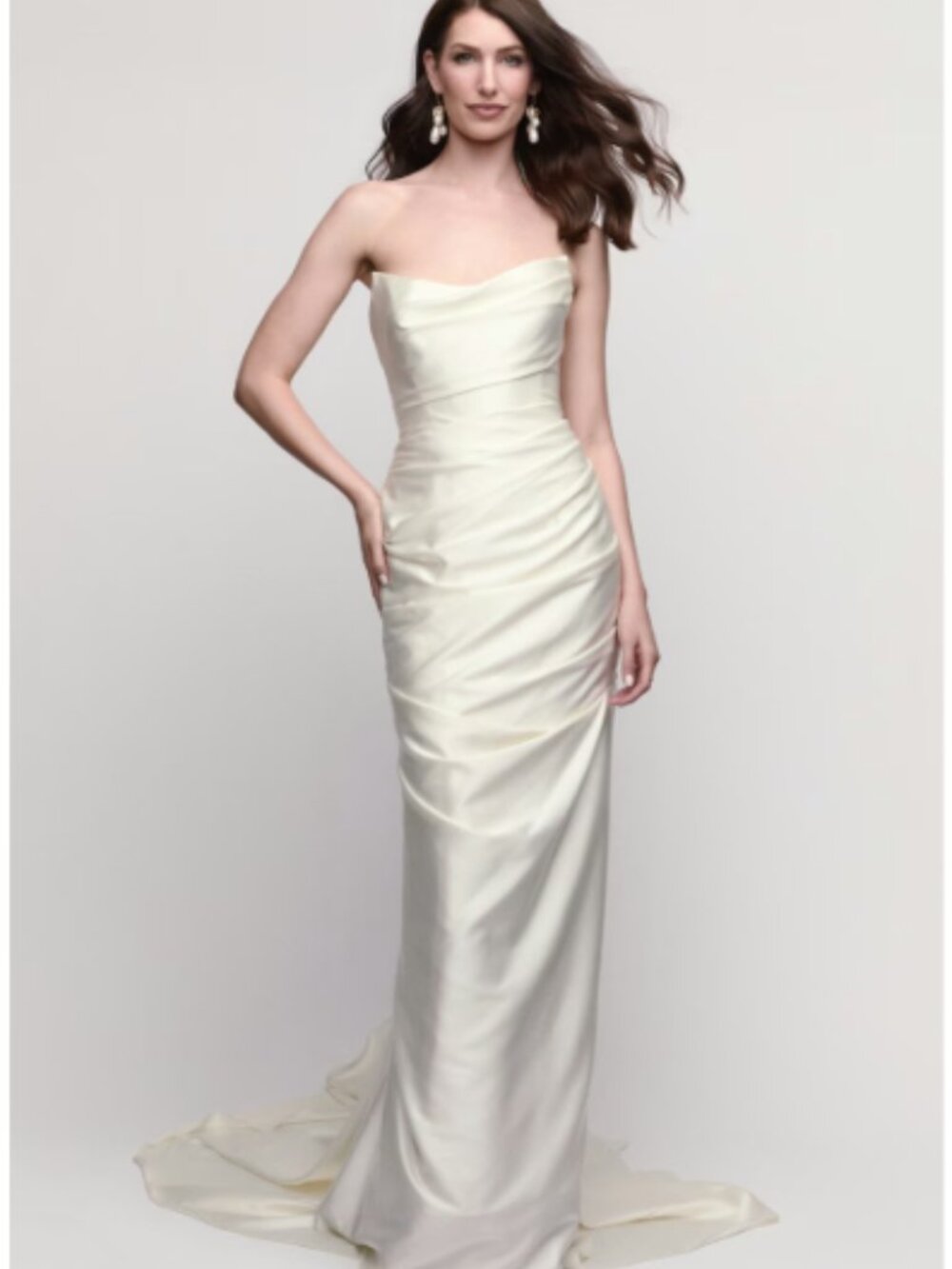 Strapless Ivory/White Gown - Watters, Delphinium Wedding